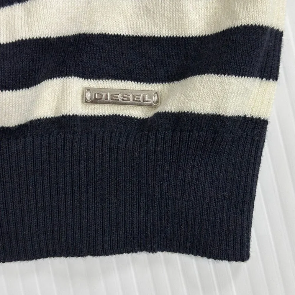 Diesel K-Calib Striped Crewneck Sweater Navy Red White Nautical Preppy Unisex XL